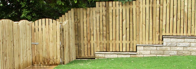 Wood fencing